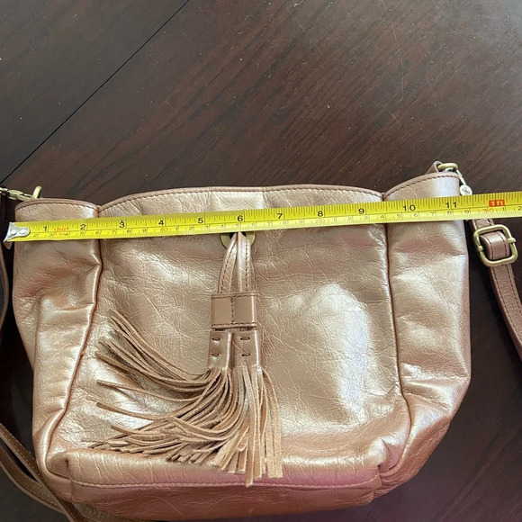 HOBO Puck Mini Backpack Crossbody Convertible in Cameo Metallic Neutral - Picture 14 of 16